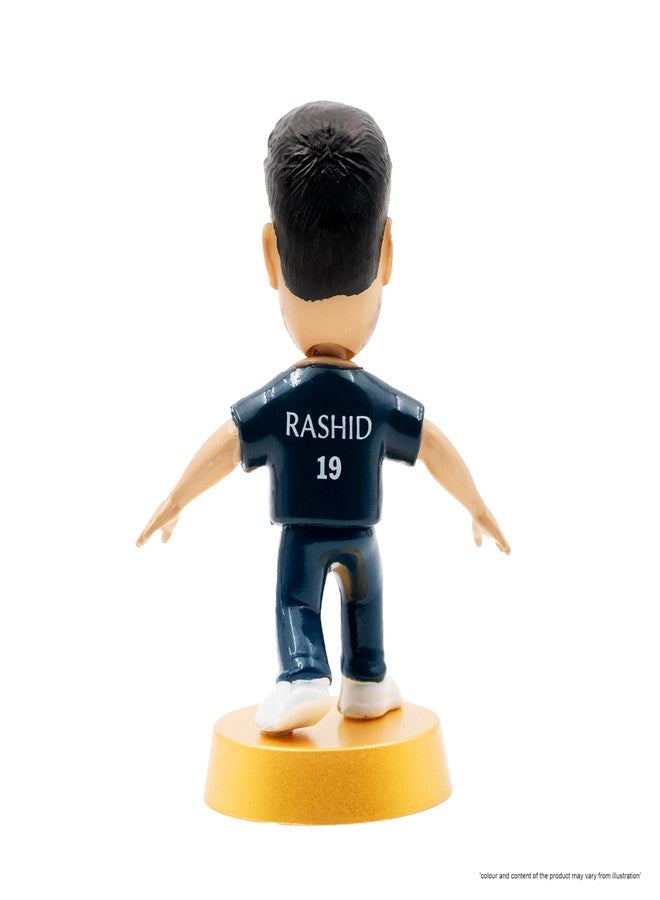 Chanak Cricket Icons Action Figure Rashid Khan Gujarat Titans Collectible Miniature Figurine, IPL Edition 360° Rotatable Head, GT Cricket Player for Fans & Kids, Collectors Pack of 1 - Image 4